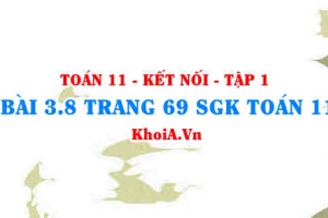 Bài 3.8 trang 69 SGK Toán 11 tập 1 Kết nối tri thức